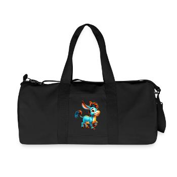 Esel-Maultier - Recycelte Canvas-Sporttasche von Stanley/Stella - Schwarz - Vorne
