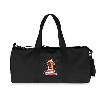 Merry christmas dog - Sac de sport en toile recyclée Stanley/Stella - noir - Devant