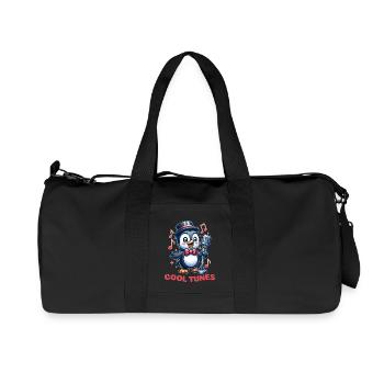 Penguin Jazz Singer - Recycled Canvas Sports Bag by Stanley/Stella - black - Front