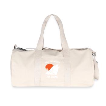 Dites aux loups que je suis chez moi - Sac de sport en toile recyclée Stanley/Stella - blanc naturel - Devant
