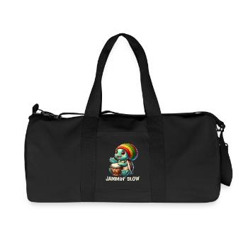 Tortue Reggae - Sac de sport en toile recyclée Stanley/Stella - noir - Devant