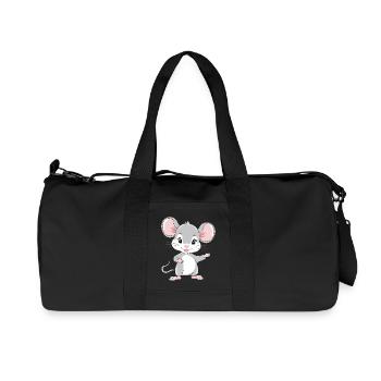 Accueillant bébé souris mignon - Sac de sport en toile recyclée Stanley/Stella - noir - Devant