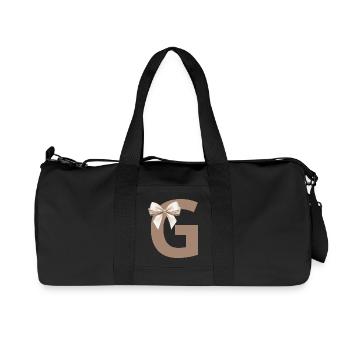 Buchstabe G Knoten - Recycelte Canvas-Sporttasche von Stanley/Stella - Schwarz - Vorne
