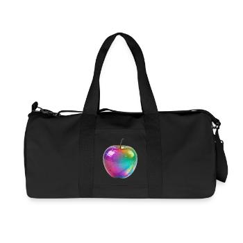 Regenbogen Apfel Ästhetik Design - Recycelte Canvas-Sporttasche von Stanley/Stella - Schwarz - Vorne