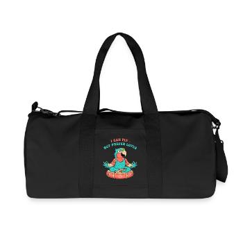 I can fly, but prefer lotus - Recycled Canvas Sports Bag by Stanley/Stella - black - Front