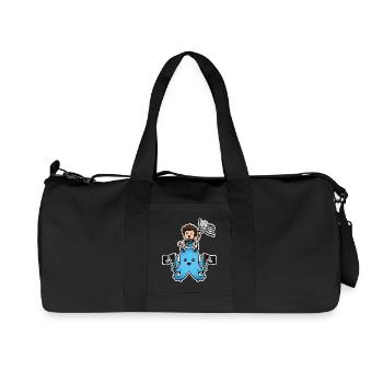 Bretagne Breizh – Breton Child Octopus Gwenn ha Du - Recycled Canvas Sports Bag by Stanley/Stella - black - Front