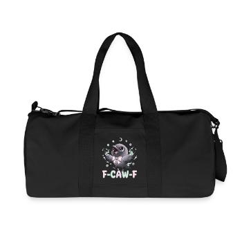Kawaii Pastel Goth Black Crow F-Caw-F - Recycled Canvas Sports Bag by Stanley/Stella - black - Front