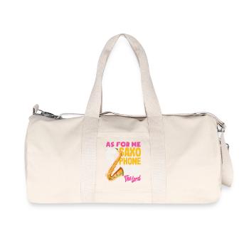 Saxophone - Sac de sport en toile recyclée Stanley/Stella - blanc naturel - Devant