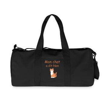 My cat said No - feline smile - Recycled Canvas Sports Bag by Stanley/Stella - black - Front