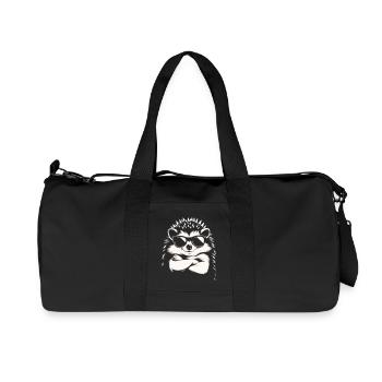 Cooler Igel mit Sonnenbrille | Lustiges Tier Motiv - Recycelte Canvas-Sporttasche von Stanley/Stella - Schwarz - Vorne