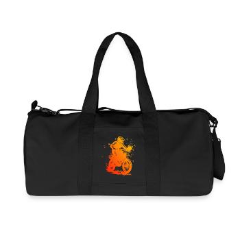 Tolles Motocross Geschenk für Motocross - Recycelte Canvas-Sporttasche von Stanley/Stella - Schwarz - Vorne