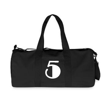 5. ANNIVERSARY. 5 YEARS. 5th ANNIVERSARY. CHILD - Recycled Canvas Sports Bag by Stanley/Stella - black - Front