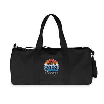 Vintage 2002 Birthday Gift - Recycled Canvas Sports Bag by Stanley/Stella - black - Front