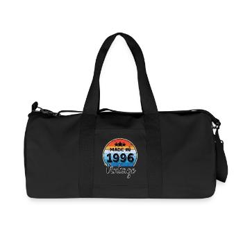 Made in 1996 Vintage Birthday - Recycled Canvas Sports Bag by Stanley/Stella - black - Front