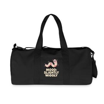 Un peu bancal | Humeur du ver - Sac de sport en toile recyclée Stanley/Stella - noir - Devant