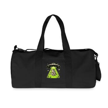 Alien Cow Abduction Weirdcore Surreal - Recycled Canvas Sports Bag by Stanley/Stella - black - Front