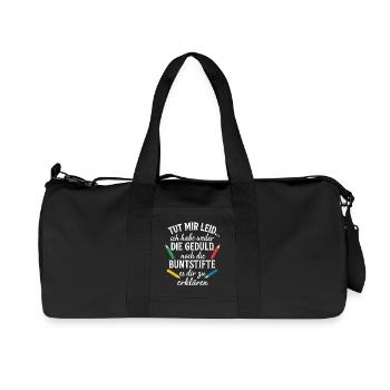 Ich habe weder die Zeit noch die Buntstifte - Recycelte Canvas-Sporttasche von Stanley/Stella - Schwarz - Vorne