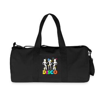 Retro Back to the 80s Vintage Design - Recycelte Canvas-Sporttasche von Stanley/Stella - Schwarz - Vorne