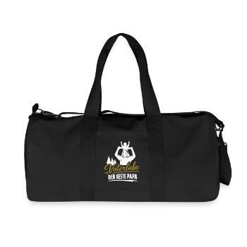 Vaterliebe Der Beste Papa - Recycelte Canvas-Sporttasche von Stanley/Stella - Schwarz - Vorne