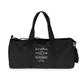 C Est Difficile D Avoir Toujours Raison Et D Et... - Sac de sport en toile recyclée Stanley/Stella - noir - Devant