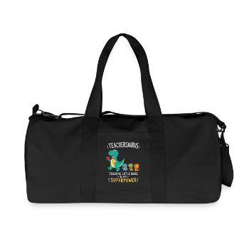 Teachersaurus Humour d’enseignant avec Petit Dinosaure - Sac de sport en toile recyclée Stanley/Stella - noir - Devant