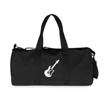 Guitar Music Gift Guitarist - Recycled Canvas Sports Bag by Stanley/Stella - black - Front