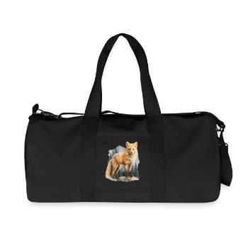 Fox Vintage - Recycled Canvas Sports Bag by Stanley/Stella - black - Front