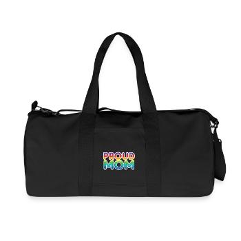 Proud Mom Mothers Day Gift - Shirt - Recycled Canvas Sports Bag by Stanley/Stella - black - Front