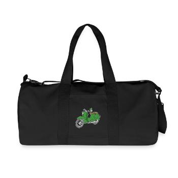 Green scooter Simson "Schwalbe" - Recycled Canvas Sports Bag by Stanley/Stella - black - Front