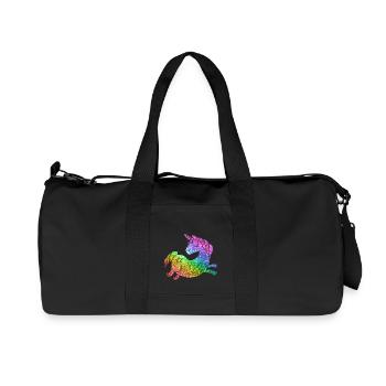Paillettes arc-en-ciel de la Licorne - Sac de sport en toile recyclée Stanley/Stella - noir - Devant