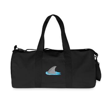 Requin en vue! Aileron de requin dans la mer - Sac de sport en toile recyclée Stanley/Stella - noir - Devant