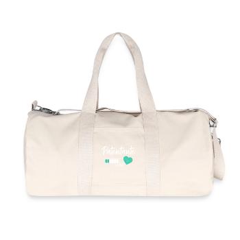 Patentante Loading Herz Patin Patenkind Junge - Recycelte Canvas-Sporttasche von Stanley/Stella - Naturweiß - Vorne