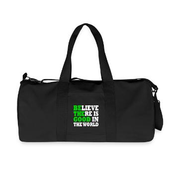 believe there is good in the world - Recycled Canvas Sports Bag by Stanley/Stella - black - Front