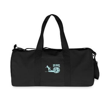 SURF around the World | Vectorgraphic - Recycelte Canvas-Sporttasche von Stanley/Stella - Schwarz - Vorne
