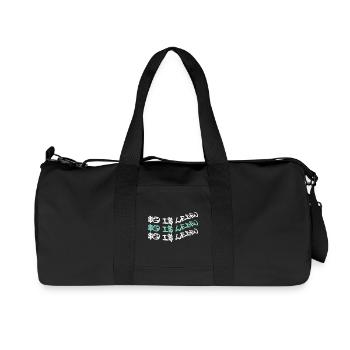 Zitat So is leben - Recycelte Canvas-Sporttasche von Stanley/Stella - Schwarz - Vorne