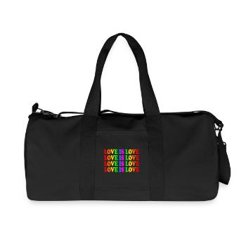 Love is love - Recycled Canvas Sports Bag by Stanley/Stella - black - Front