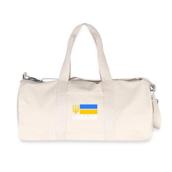 Ukraine - Recycelte Canvas-Sporttasche von Stanley/Stella - Naturweiß - Vorne