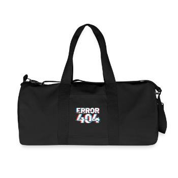 Error 404 Glitch - Recycled Canvas Sports Bag by Stanley/Stella - black - Front