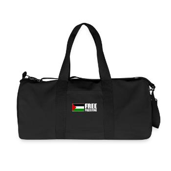 Free palestine - Sac de sport en toile recyclée Stanley/Stella - noir - Devant