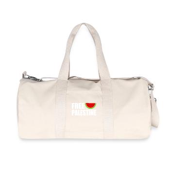 Free palestine - Sac de sport en toile recyclée Stanley/Stella - blanc naturel - Devant