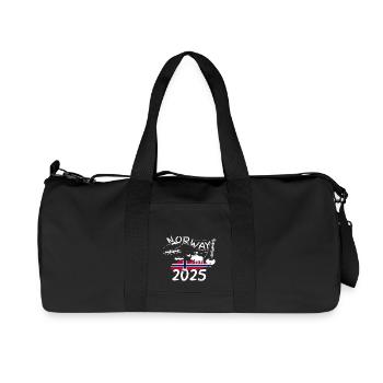 Norwegen 2025 Steinbeisser mit Bergen Elch Angeln - Recycelte Canvas-Sporttasche von Stanley/Stella - Schwarz - Vorne