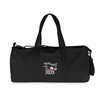 Norway 2025 hake with mountains and moose fishing - Recycled Canvas Sports Bag by Stanley/Stella - black - Front