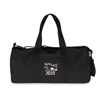 Norwegen 2025 Makrelen mit Bergen und Elch Angeln - Recycelte Canvas-Sporttasche von Stanley/Stella - Schwarz - Vorne