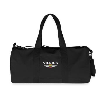 Vilnius T-Shirt – Stylish Statement - Recycled Canvas Sports Bag by Stanley/Stella - black - Front
