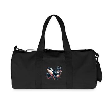 Orca Killer Whale - Recycled Canvas Sports Bag by Stanley/Stella - black - Front