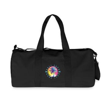 Bali Tour Palm Trees Colorful - Recycled Canvas Sports Bag by Stanley/Stella - black - Front