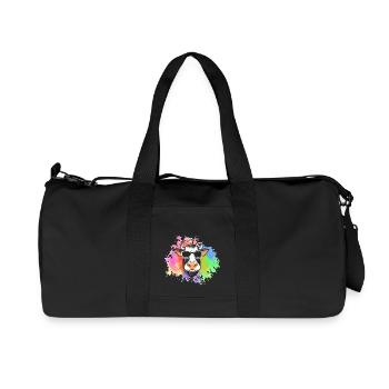 Cow Highland Cattle Cows - Recycled Canvas Sports Bag by Stanley/Stella - black - Front