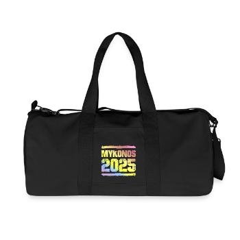Mykonos 2025 Colorful - Recycled Canvas Sports Bag by Stanley/Stella - black - Front