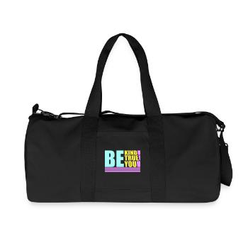 Be Kind Be True Be You Inspirierend Selbstliebe - Recycelte Canvas-Sporttasche von Stanley/Stella - Schwarz - Vorne