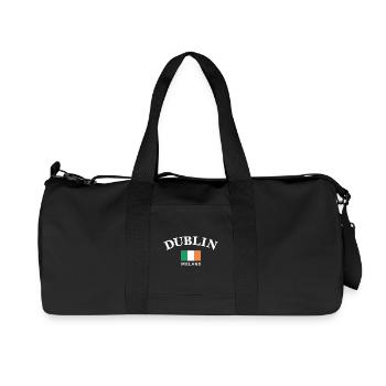 Dublin, Ireland - Recycled Canvas Sports Bag by Stanley/Stella - black - Front